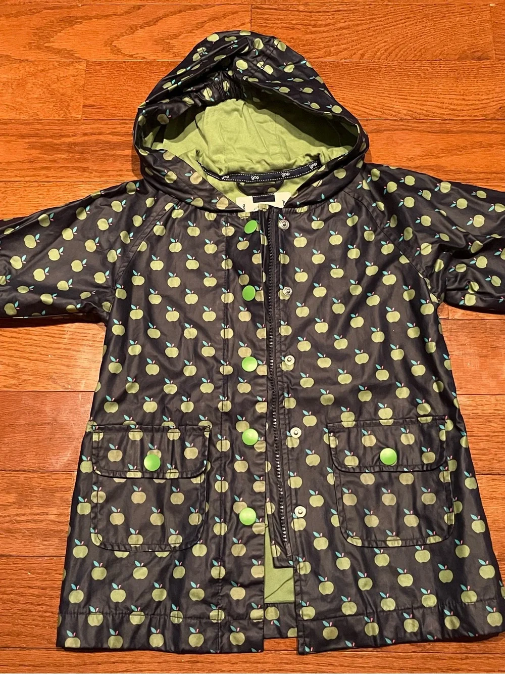 GAP Girls Green Apple Raincoat Size 4